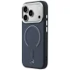 Mercedes Leather 3D MagSafe Case for iPhone 17 Pro Max, Navy Blue