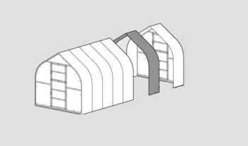 Frame for Extension for Greenhouse KLASIKA STANDART 2m, Uncoated