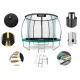 Garden Trampoline Neo-Sport 312 cm (10 ft) with Inner Net and Ladder, Green