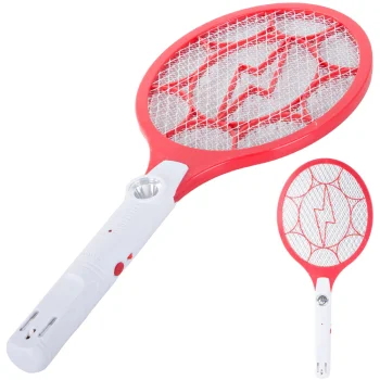 Rechargeable Electric Fly Swatter with LED Flashlight