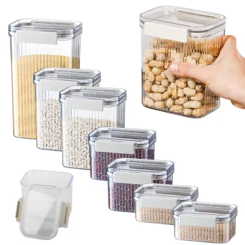 Food Storage Container Set with Silicone Seal, 7 pcs