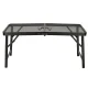 Ikonka LUARO Folding Camping Table, 80 x 66 x 40 cm, Black