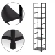 Modernhome Wooden Shelving Unit with Metal Frame LOFT, 5 Shelves, Black