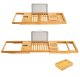 Extendable Bamboo Bathtub Caddy Tray, 70-105 cm