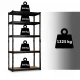 Humberg Metal Storage Shelving Unit 183x90x40 cm, Black