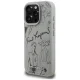 Karl Lagerfeld Grained Pattern & Logo MagSafe Case for iPhone 16 Pro, Gray