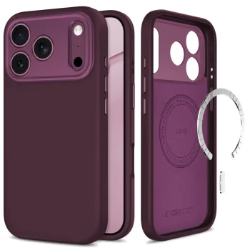 Dėklas Tech-Protect Uniq MagSafe CC skirtas iPhone 18 Pro Max / 17 Pro Max, bordo