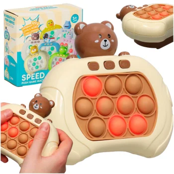 Electronic antistress sensory game with bear