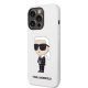 Apple iPhone 14 Pro Max 6.7\" Karl Lagerfeld Silicone Ikonik Case Cover, White