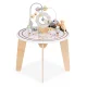 ECOTOYS 5-in-1 Wooden Activity Table for Toddlers with Bead Maze and Mirror