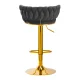 Velvet Makeup and Bar Stool 4Rico QS-B313a, grey