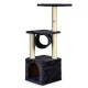 Cat scratching post with house and bed Petsi, grey