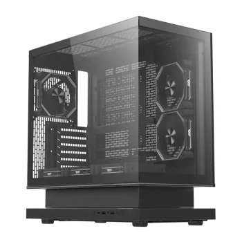 DarkFlash F1 ATX PC case with 6 ARGB fans, black