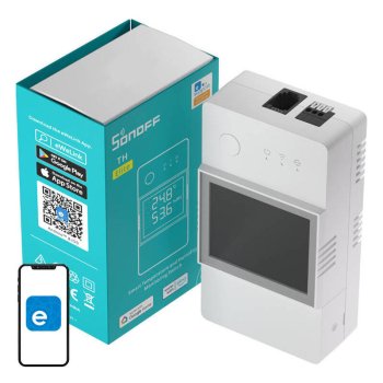 Умное WiFi реле Sonoff THR316D TH Elite с мониторингом температуры и...