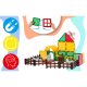 Educational Magnetic Tiles Building Set, Farm Animals Theme Ricokids RK-781