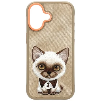 Nimmy iPhone 17 Case Big Eyed Pet 2.0 Cat, Beige