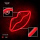 Lips LED Neon Sign Forever Light FLNE08 USB Wall Decor, Red
