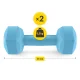 Bitumen Dumbbells 4FIZJO 2 x 0.5 kg, Light Blue