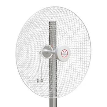 5G / LTE / CBRS 2x2 MIMO Dish Antenna, 1.7-4.2GHz, White