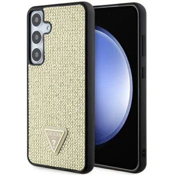 Guess Samsung Galaxy S24+ Case Rhinestone Triangle, Gold