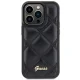 Guess Quilted Metal Logo Case for iPhone 15 Pro Max - Black