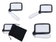 Folding Handheld Magnifier with 5 LED Light 3x, Black/White