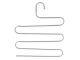Universal wardrobe trouser hanger for 5 pairs, also for towels and ties