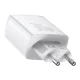 Baseus Compact 2xUSB + Type C Portable Wall Charger Adapter 30W, White