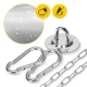 4Fizjo Ceiling Mount for Swings and Hammocks, Silver