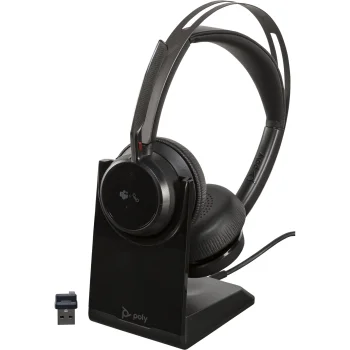 Plantronics Poly Voyager Focus 2 MS Stereo Headset with Stand USB-C/A
