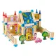 ECOTOYS Wooden Building Blocks 6-in-1 House Construction Set