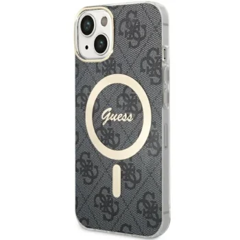 Guess iPhone 14 Case 4G MagSafe, Black