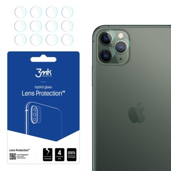 Apple iPhone 11 Pro Max 3MK Lens Protection Back Camera Hybrid Glass Protector, 4 pcs.