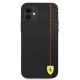 Ferrari iPhone 12 mini Case On Track Carbon Stripe, Black