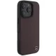 Mercedes iPhone 16 Pro Case Wood Imitation Leather MagSafe, Red