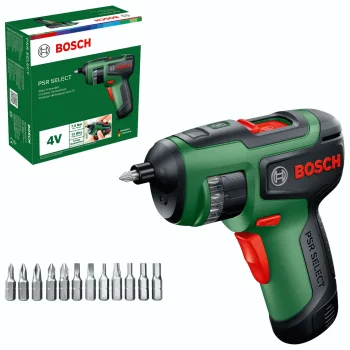 Bosch PSR Select 4V Cordless Screwdriver with 12 Bits