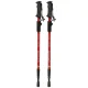 Folding Nordic Walking and Trekking Poles, Aluminum, 2 pcs, Red