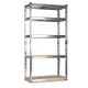 Humberg Hr-853 Metal Storage Shelving Unit 183x90x40 cm, Silver