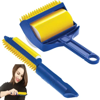 Reusable Gel Lint Roller for Clothes and Furniture, Blue