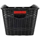 Rear Rack Bicycle Basket, Rattan-Style with Reflector, 18 L, Black