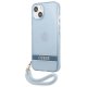 Чехол Guess Translucent Strap для iPhone 13 mini, синий