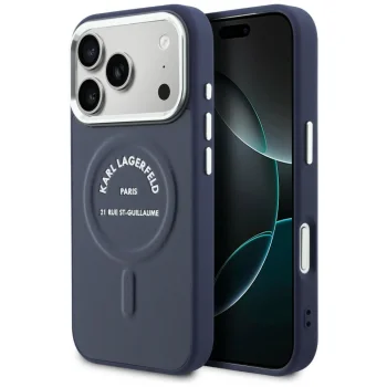 Karl Lagerfeld Karl RSG Logo MagSafe Case for iPhone 17 Pro - Blue