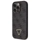 Guess iPhone 14 Pro Case Crossbody 4G Metal Logo, Black