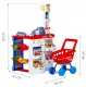 Multistore HC238741 Kids Supermarket with Cash Register, Scale and Scanner