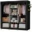 Textile Clothes Wardrobe XL, Black