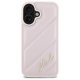 Apple iPhone 16 6.1\" Karl Lagerfeld Quilted Signature Case Cover, Pink