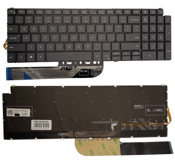 Laptop Keyboard for Dell Inspiron 5584, 5590, 5593, 5594, 5598, Backlit, US, Gray