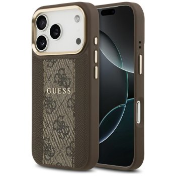 Guess 4G Stripe MagSafe Phone Case Cover iPhone 17 Pro - brown