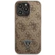 Guess 4G Triangle Logo Cardslot Case for iPhone 13 / 13 Pro - Brown