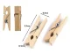 Mini Decorative Wooden Pegs, 2.5 cm, 100 pcs